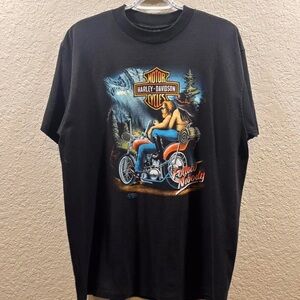 RARE Harley-Davidson 1991 3D Emblem Black Tee
